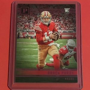 Brock Purdy [Pink-Rookie] 2022 Panini Chronicles Panini Football Trading Card